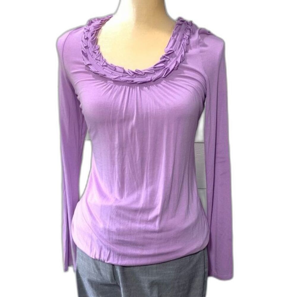 Maurices‎ purple long sleeve small fitted blouse